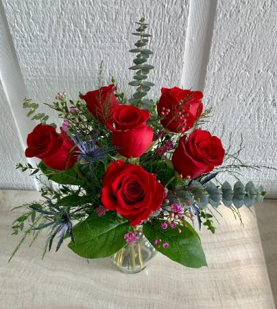 Half Dozen Red Roses 