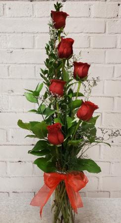 Half Dozen  Rose Vase 