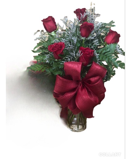 Half Dozen Roses Vase
