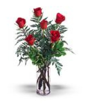 Half Dozen Roses  Vase Arrangement