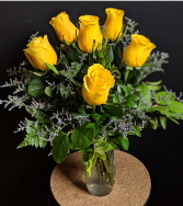 Half Dozen Yellow Roses