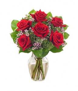 Half dz roses Vase Arrangement 