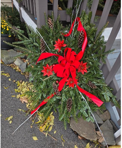 Half Grave Blanket Christmas Greens