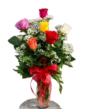 Half of dozen of roses mix colors Roses