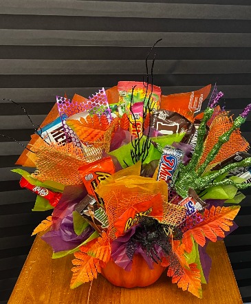 Halloween Candy Pumpkin Candy Bouquet  in Mustang, OK | Floral 23