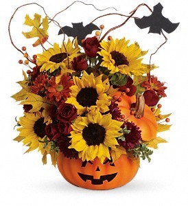 Halloween Pumpkin Floral Arrangement 