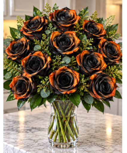 Halloween Rose Bouquet 