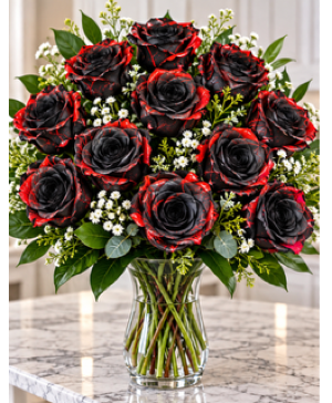 Halloween Rose Bouquet 