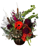 Halloween Themed Pumpkin Designer's Choice Arrangement