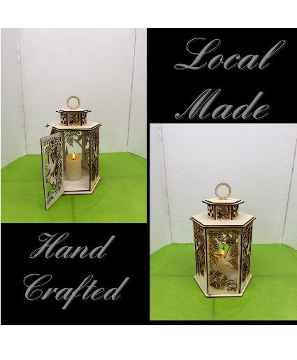 Hand Crafted Lantern Lantern with Hummingbird