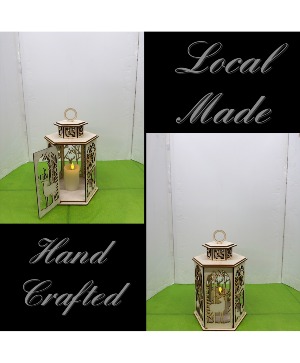 Hand Crafted Lantern Lantern with White Tail Deer