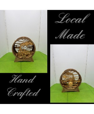 Hand Crafted Lantern Round Lantern With Train 