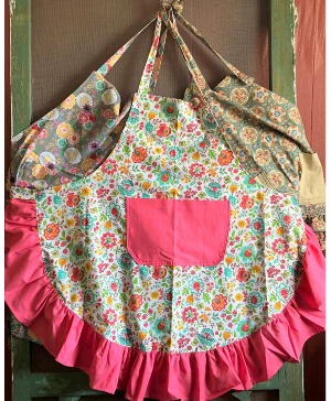 Fun and Frilly Apron design and pattern vary
