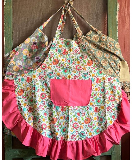 Fun and Frilly Apron design and pattern vary