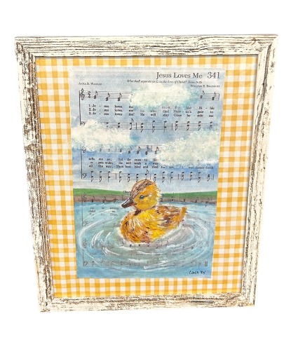 Hand Painted Hymn Jesus Loves Me 
