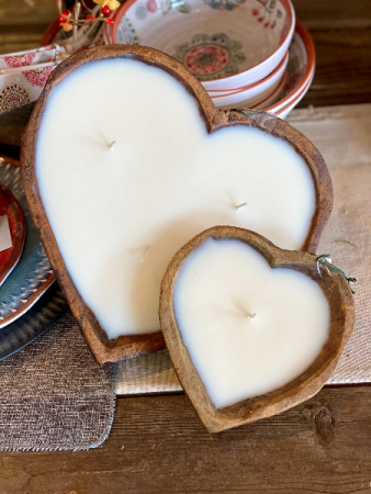 Hand Poured Heart Candles Gift