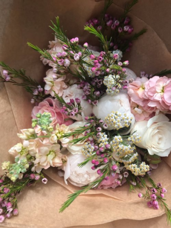 hand-tied Bouquet soft/ pastels in Clifton, NJ | Days Gone By Florist