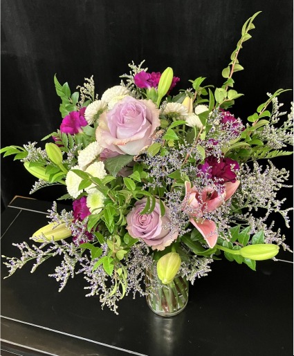 Hand Tied Bouquet Purples