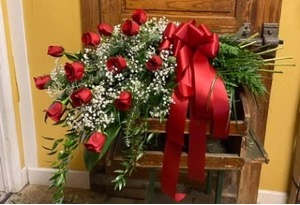Hand Tied Rose Casket  Spray  Casket Spray 