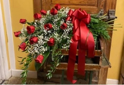 Hand Tied Rose Casket  Spray  Casket Spray 