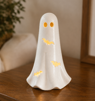 Glowing Ceramic Ghost LED Décor For The Home in Key West, FL | Petals & Vines Boutique