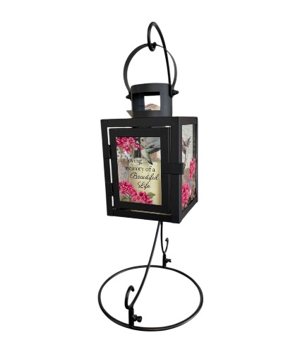 Hanging Memorial Lantern & Stand Beautiful Life