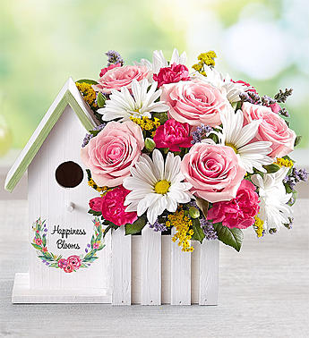 Happiness Blooms™ Birdhouse - Pink  From Roma Flor 