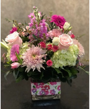 Happiness Square Vase Arrangement