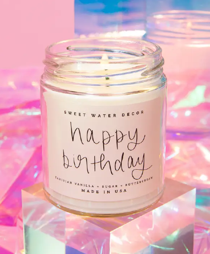 Happy Birthday Candle Tahitian Vanilla