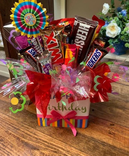 HAPPY birthday candy bouquet 