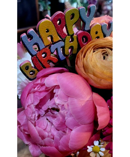 Happy Birthday Floral Arrangement  