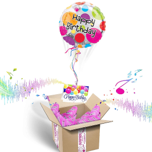Happy Birthday Inflated Helium Balloons Gift Packa 