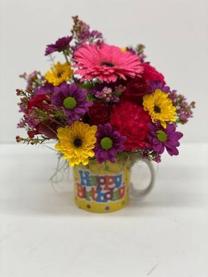 Happy Birthday Mug Mug Arrangement