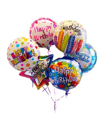 Happy Birthday Mylar Balloon Bouquet 