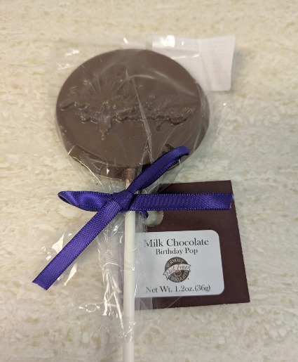 Happy Birthday Pop Milk NFS-HBM Vermont Nut Free Chocolates