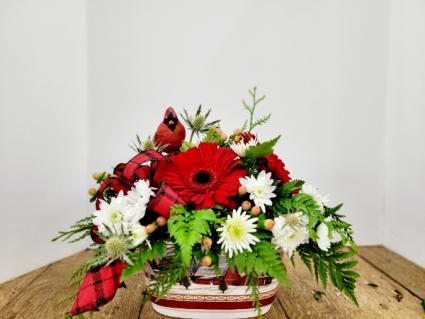 Happy Christmas gerb arrangement