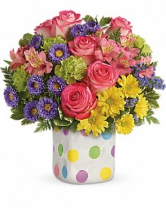 HAPPY DOTS BOUQUET  in Canon City, CO | TOUCH OF LOVE FLORIST AND WEDDINGS