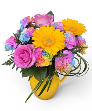 Happy Pitcher Vase Arrangement 