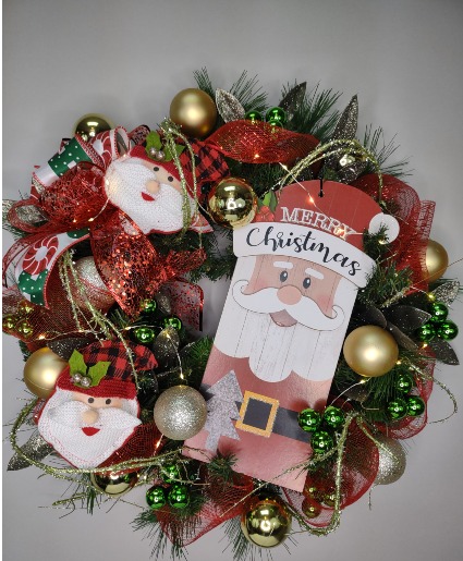 Happy Santa Custome Wreath