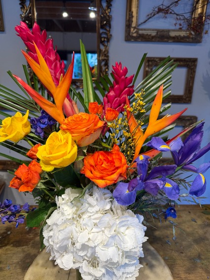 Happy Tropical Flower Arrangement 