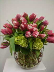 Happy tulips  vase