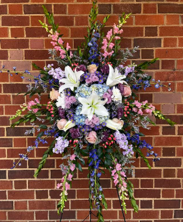 Harmony of Colors Standing Spray in Brentwood, TN | BRENTWOOD FLOWER SHOPPE