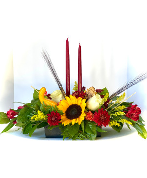 Harvest Aglow Centerpiece Powell Florist Exclusive