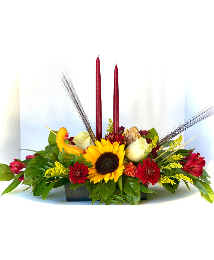 Harvest Aglow Centerpiece Powell Florist Exclusive