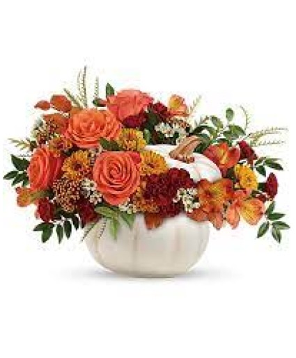 Harvest Blessings Pumpkin Fall Arrangement
