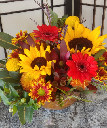 Harvest Bowl Mixed Fall Arrangement