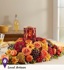 Harvest Centerpiece Keepsake Mosaic Candleholder: Best Seller