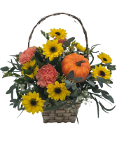 Harvest Cheer Basket Arrangement