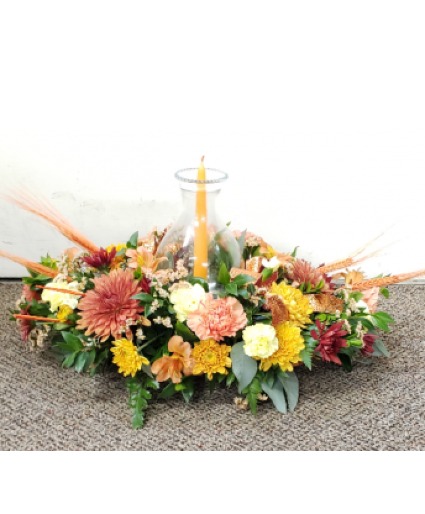 Harvest Lights Centerpiece FHF-98-1 Fresh Floral Arrangement