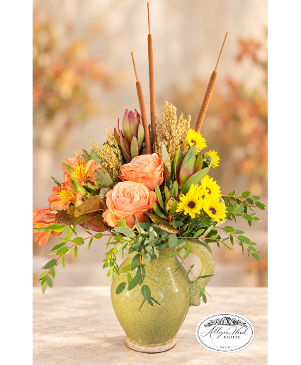 Harvest Meadow Pitcher Fresh Floral Arrangement
